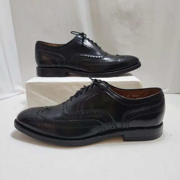 ALLEN EDMONDS BLACK DRESS SHOES SIZE 9.5 - Picture 5 of 14